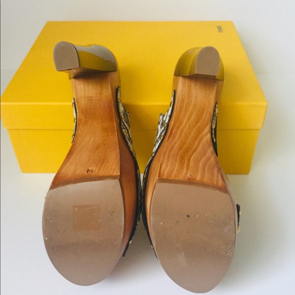 🎉HP🎉FENDI Chunky Platform Heels 🔥RARE - Picture 8 of 15